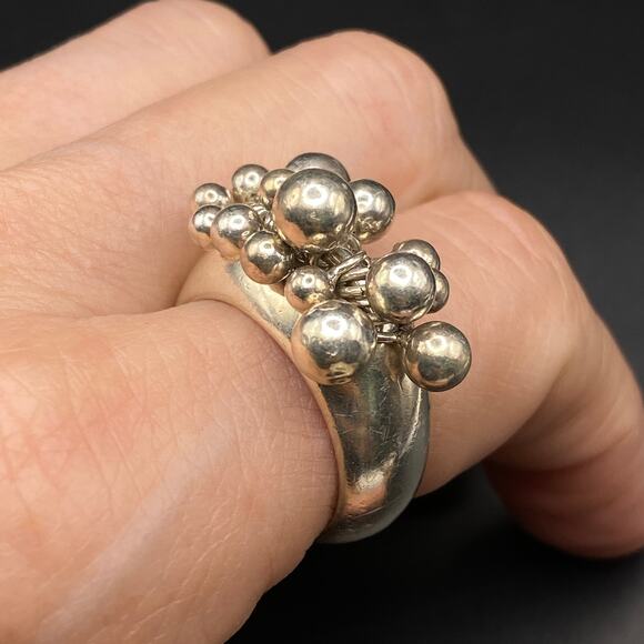 Vintage SILPADA Cha-Cha Ring 952 Sterling Silver Bold Chunky Retired Size 9 - Picture 7 of 8